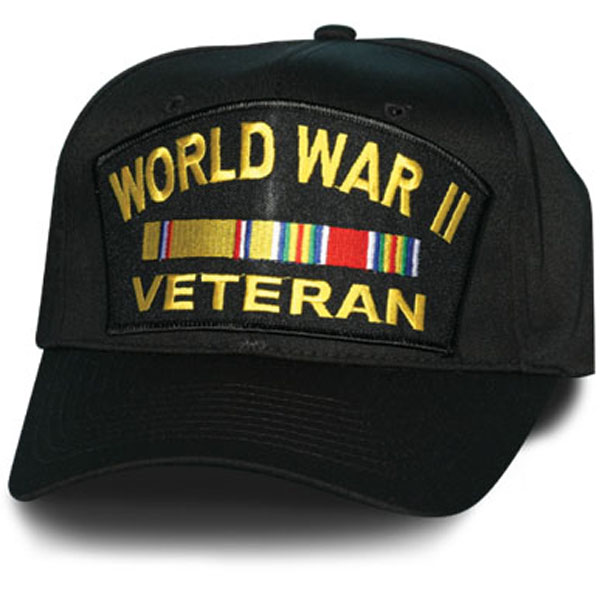 World War II Veteran with Ribbon Patch Black Ball Cap North Bay Listings