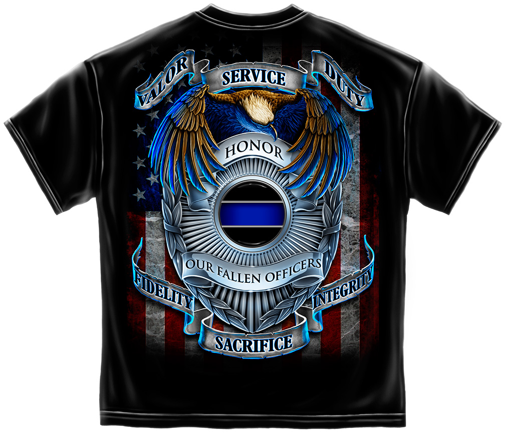 Law Enforcemen Police Honor Our Fallen Officers Black Short Sleeve T Shirt North Bay Listings 9150