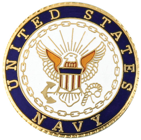 Us Navy Crest Large Pin 