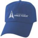 United States Space Force Logo Embroidered on a Royal Structured Ball Cap.