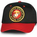 United States Marine Corps Eagle Globe and Anchor Patch Black with Red Bill Ball