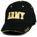 ARMY 3D Multi Position Direct Embroidered Sandwich Bill with Woven Label Black B
