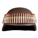 Machine Gun Bullet Helmet Belt .223 Cal 63 Brass Inert