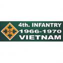 Vietnam 4th Infantry 66-70 Bumper Sticker