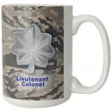 US Air Force Symbol Lieutenant Colonel Full Color Sublimation on White 15 oz Mug