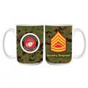 MARINE CORP EMBLEM GUNNERY SERGEANT 15OZ CERAMIC SUBLIMATION MUGS