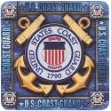 Coast Guard Crest  4 Inch Coasters 8 Pack