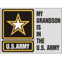 My Grandson is in the Army with Side Star Logo Decal