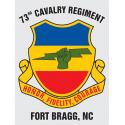 Army 73rd Cavalry Regiment Honor Fidelity Courage Ft Bragg NC Decal