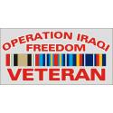 Operation Iraqi Freedom Veteran with Ribbon Decal
