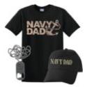 US NAVY DAD Navy Dad with Anchor Logo Khaki Imprint Gift Pack.