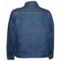 U.S. Navy Design Embossed Logo on Denim Jacket