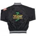 Vietnam Veteran Direct Embroidered and Patch Satin Jacket