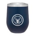 U.S. NAVY CREST 12OZ DOUBLE WALL STAINLESS STEEL TUMBLER