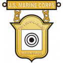 USMC Distinguished Marksman Badge  Decal