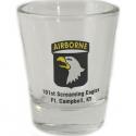 101st Airborne Logo 101st Screaming Eagles Ft. Campbell, KY on 1.5 ounce Shot Gl