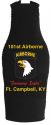 101st Airborne with Logo Screamin Eagles Ft Campbell, KY on Black Zipper Bottle 