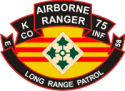 75th ABN Rangers K Company 4th ID LRP Decal