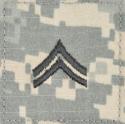 Army Corporal Stripes Rank ACU Velcro Patch