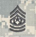Army Command Sergeant Major Stripes Rank ACU Velcro Patch
