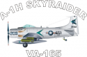 Douglas A-1H SkyRaider VA-165  Decal 