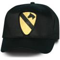 United States Army 1st Cavalry Patch Black Ball Cap