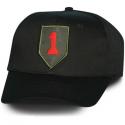 Army 1st Infantry Div. Big Red One Patch Black Ball Cap
