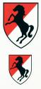Army 11th Armored Cavalry 2 Piece Decal