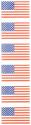 American Flag Vinyl Mini Strip Decals
