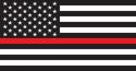 AMERICAN FLAG THIN RED LINE DECAL