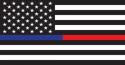 AMERICAN FLAG THIN RED AND BLUE LINE DECAL
