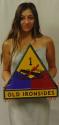 1st U.S. Armored Division All Metal Sign  15  X 15"