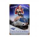 Amtrak Christmas Train - All Metal Sign