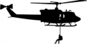 UH-1 Iroquois Huey Silhouette 2 Helicopter Decal      