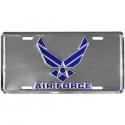 Air Force License Plate Air Force with Hap Arnold Wing Logo Silver Background 