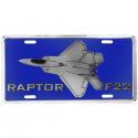 Air Force License Plate Raptor F22 