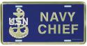 Navy License Plate Navy Chief E-7 
