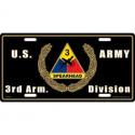 Army 3rd Armor License Plate