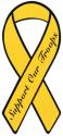 Yellow Support Our Troops Script Magnet