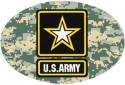 Army Star Logo Digital Camo Oval Auto Magnet