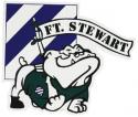 3rd Infantry Ft Stewart with Bulldog Die Cut Auto Magnet