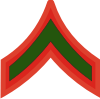 E-2 PFC Private First Class (Green) Decal