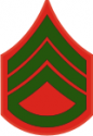 E-5 SSGT Staff Sergeant Pre-1959 (Green)  Decal