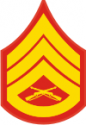 E-6 SSGT Staff Sergeant (Gold) Decal