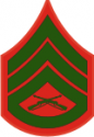 E-6 SSGT Staff Sergeant (Green) Decal