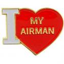 Air Force I Heart My Airman Pin