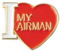 Air Force I Heart My Airman Lapel Pin 