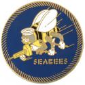Navy Seabees Large Pin 