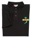 Vietnam Veteran Ribbon with Map Direct Embroidered Black Polo Shirt