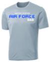  United States Air Force Dad Full Front on Grey Performance T-Shirt